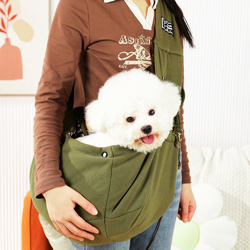 Dog harness with storage bag